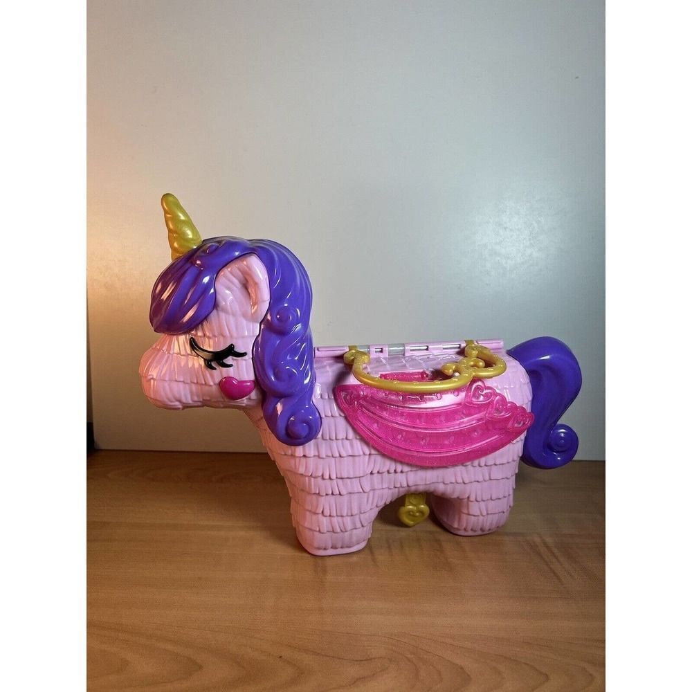 Polly Pocket Pink & Purple Unicorn Party Playset Toy